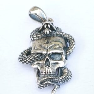 Dije - Calavera con serpiente