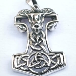 Dije Vikingo Carnero y Martillo Triskelion
