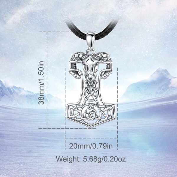 Dije Vikingo Carnero y Martillo Triskelion - Image 5