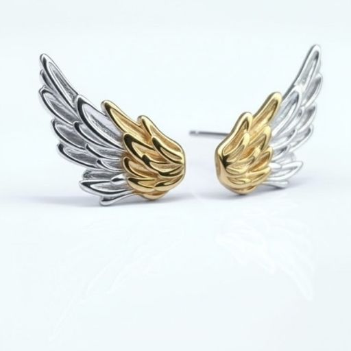 Aretes Historia - Alas de Ángel Doradas Topito - Image 3