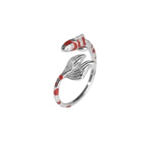 Danmei – Anillo Pez Koi Plateado