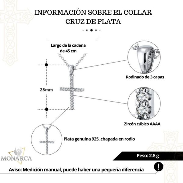 Collar Familia - Dije Cruz de Plata 925 - Image 4