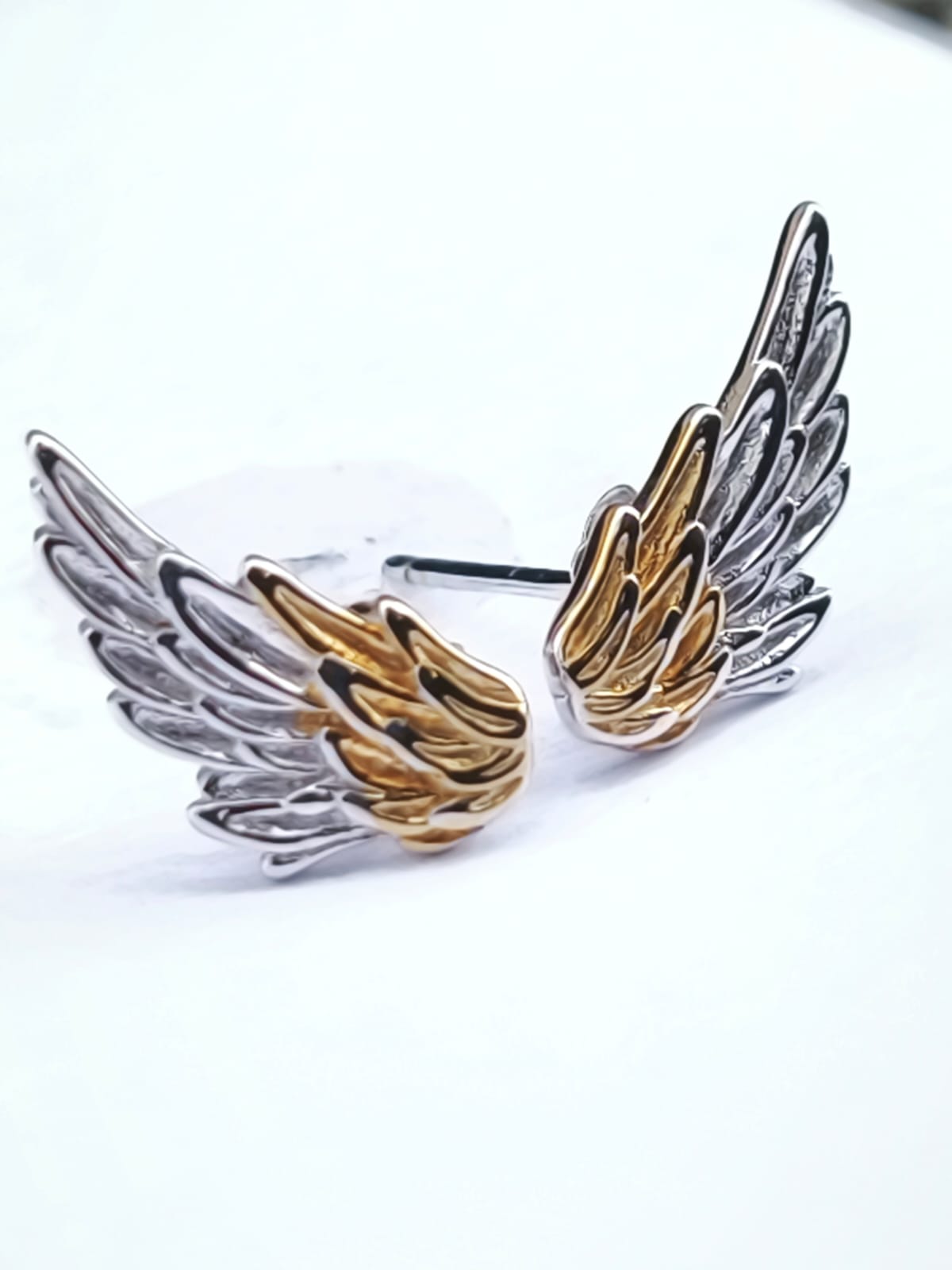 Aretes Historia - Alas de Ángel Doradas Topito
