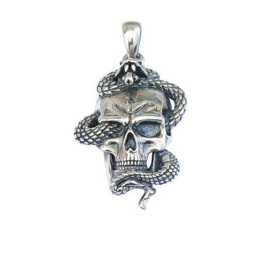 Dije - Calavera con serpiente