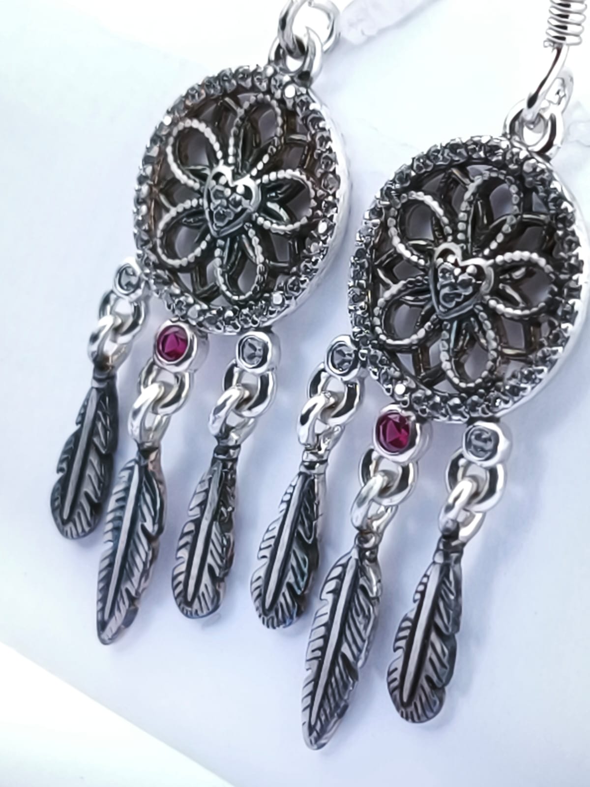 Aretes Mandala Roja - Image 3