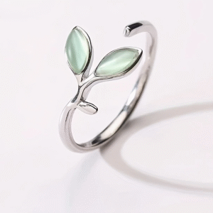 Anillo - Hojas de Jade
