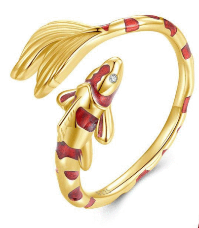 Danmei – Anillo Pez Koi Dorado - Image 2