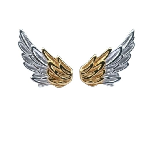 Aretes Historia - Alas de Ángel Doradas Topito