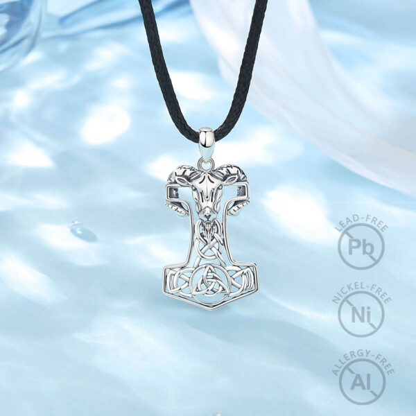 Dije Vikingo Carnero y Martillo Triskelion - Image 6