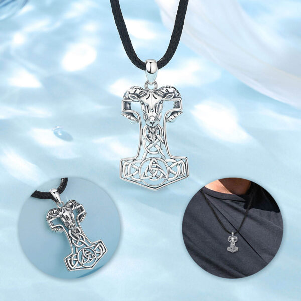Dije Vikingo Carnero y Martillo Triskelion - Image 2