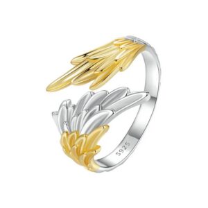 Anillo Historia - Alas de Ángel Doradas