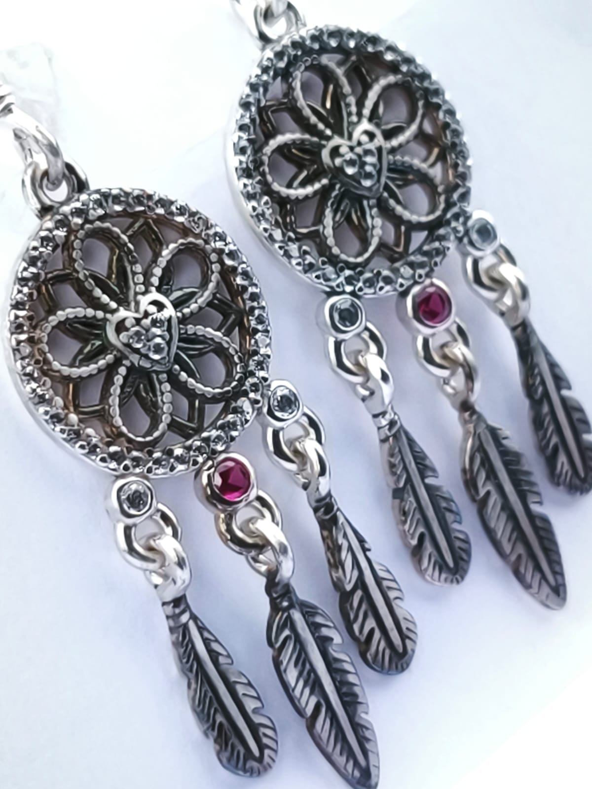 Aretes Mandala Roja - Image 2