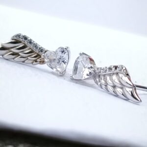 Aretes-Corazon Con Ala