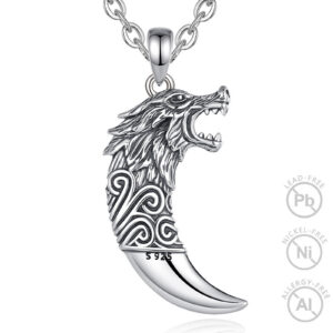 Dije Vikingo Colmillo de Lobo