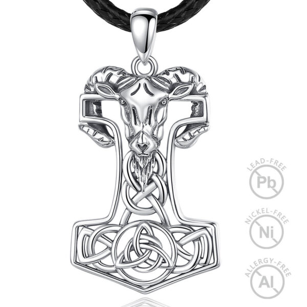 Dije Vikingo Carnero y Martillo Triskelion