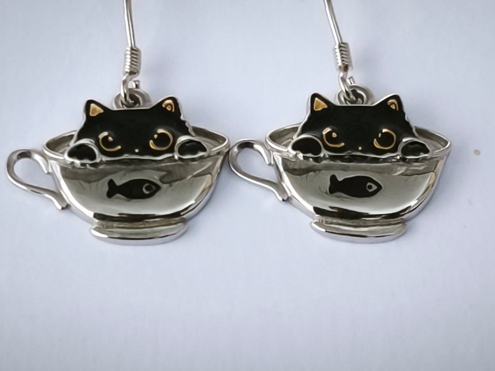 Aretes Taza De Gato