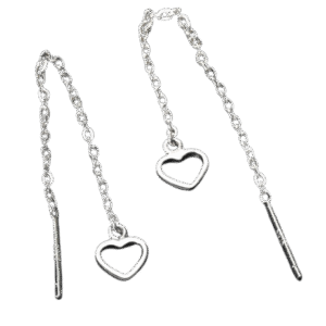 Aretes Corazón Largo
