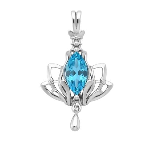 Cristal Dije Flor de loto